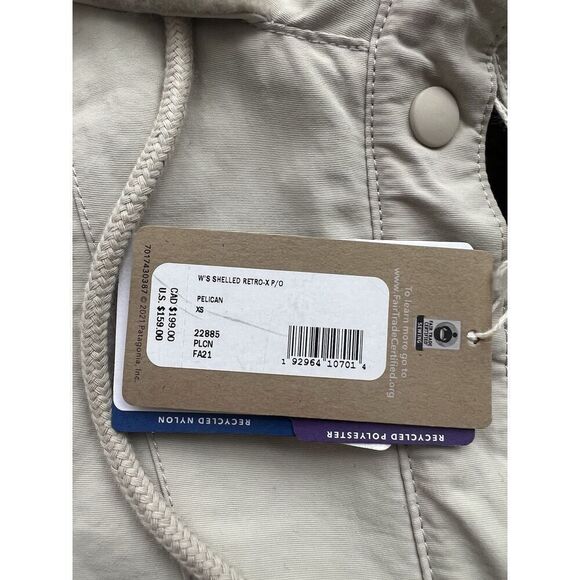 Patagonia Women's Shelled Retro-X Fleece Pullover Jacket Pelican NWT X-Small - Picture 4 of 6